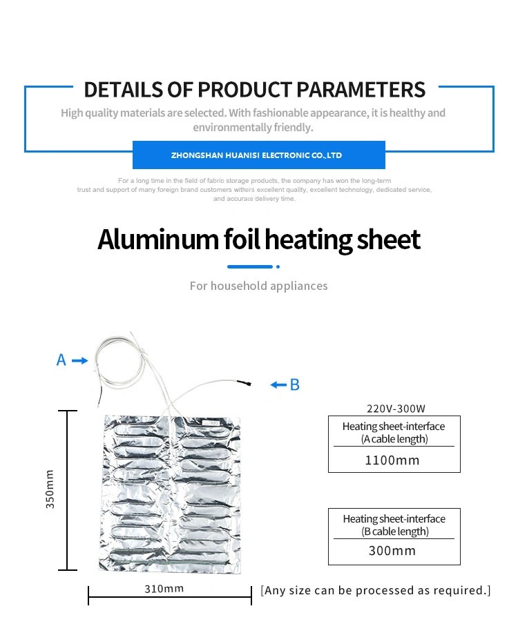 New Customizable Heating Element Aluminum Foil Heater with Sable and Continuous Heating Performance