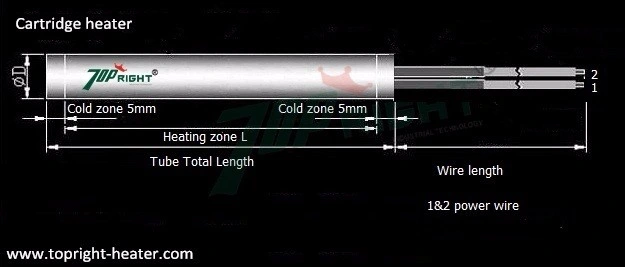 S. Steel 12V/24V/110V/220V High Density Heating Cartridge Heater