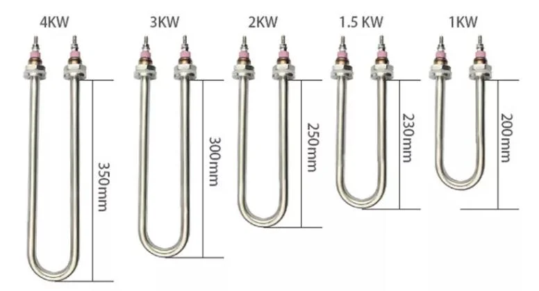 220V 3kw U Type Industrial Stainless Steel Electric Tubular Heating Elements for Oven